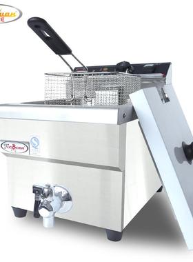 杰冠DF-10L-2台式双缸双筛电炸炉商用油炸机炸薯条油条鸡排机设备