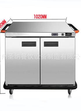 双门不锈钢保温餐车4层电热保温手推送餐车MEC-4S