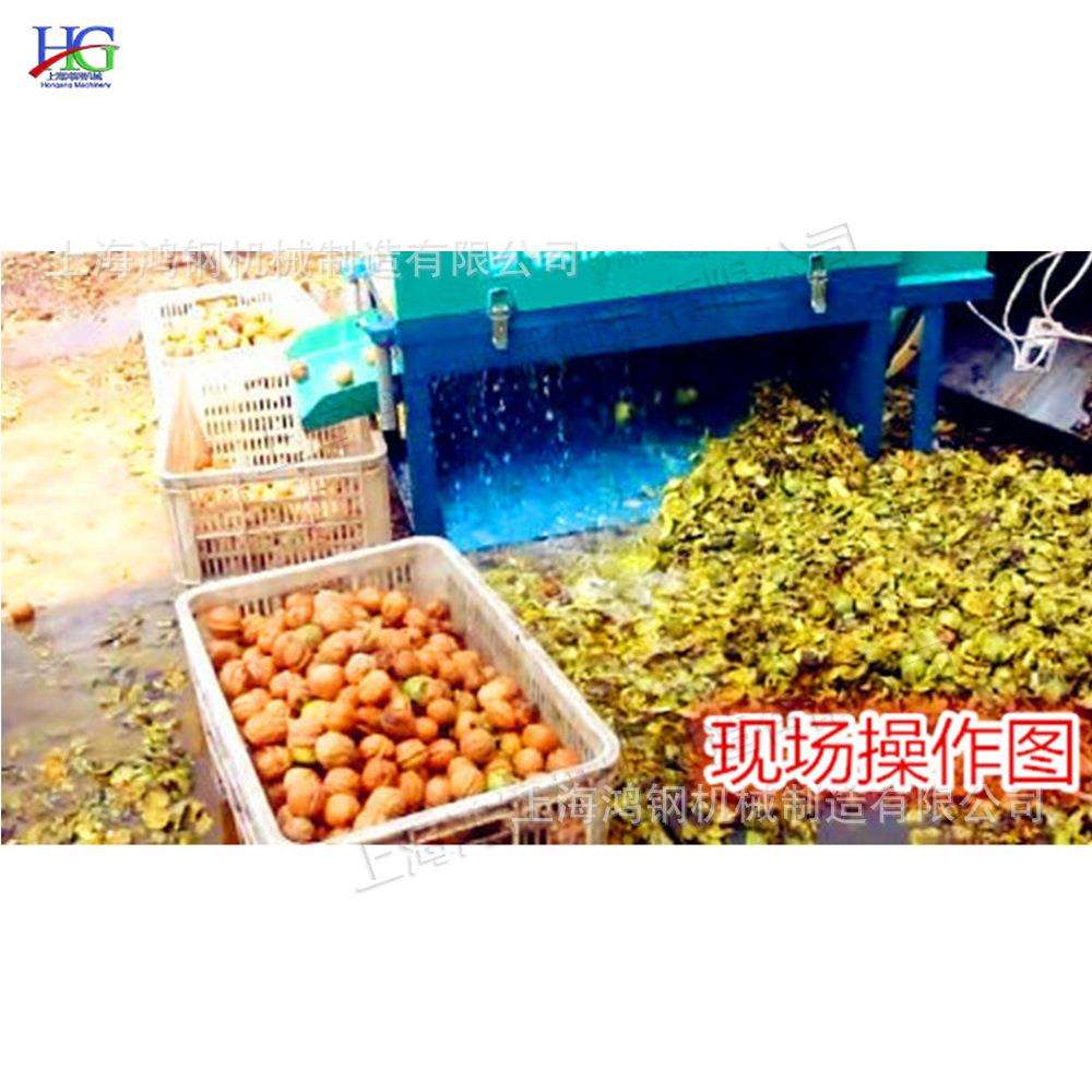 青核桃脱皮清洗机 旋切式鲜果实剥皮器 小型果子洗脱一体设备