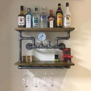 工业复古美式创意铁艺置物架实木层板隔板墙上置物架展示收纳壁挂