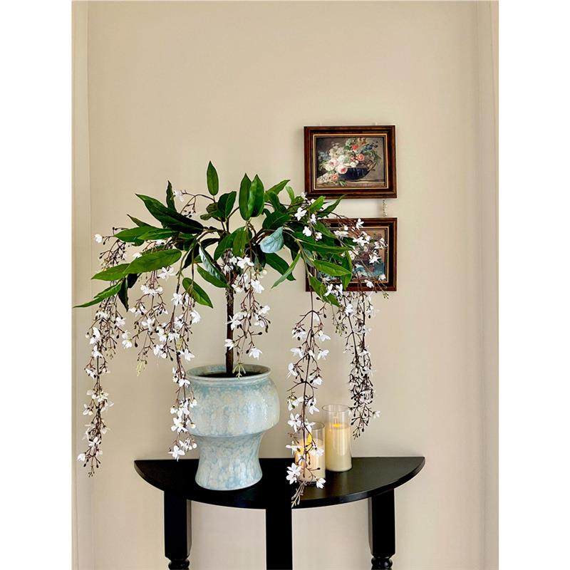 海虹景品垂丝茉莉仿真绿植假花客厅高级小型中古桌面玄关装饰摆件,节庆用品/礼品,新娘配件,淘宝优惠券,粉丝福利购,淘宝优惠卷