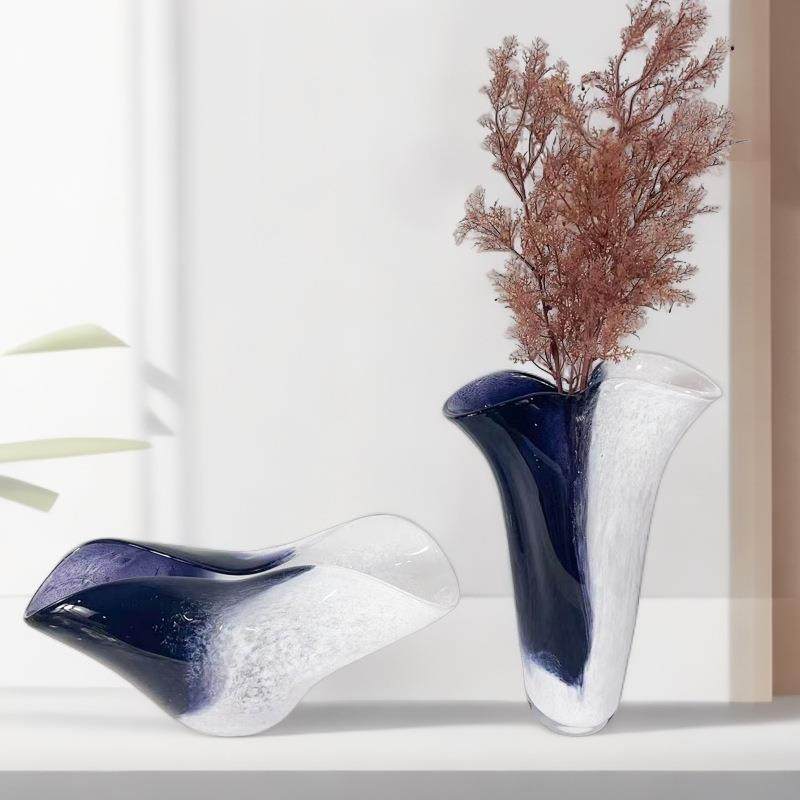 创意轻奢黑白拼接气泡水墨琉璃花瓶器样板房民宿客厅餐桌花艺摆件,纺织面料/辅料/配套,纺织机械配件,淘宝优惠券,粉丝福利购,淘宝优惠卷