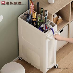 玩具枪收纳筐儿童夹缝家用可移动带轮客厅整理收纳神器带盖收纳箱