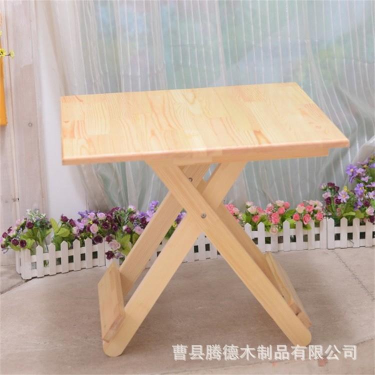 简约松木折叠桌户外便携式夜市摆摊小桌子简易餐桌方形折叠木制桌