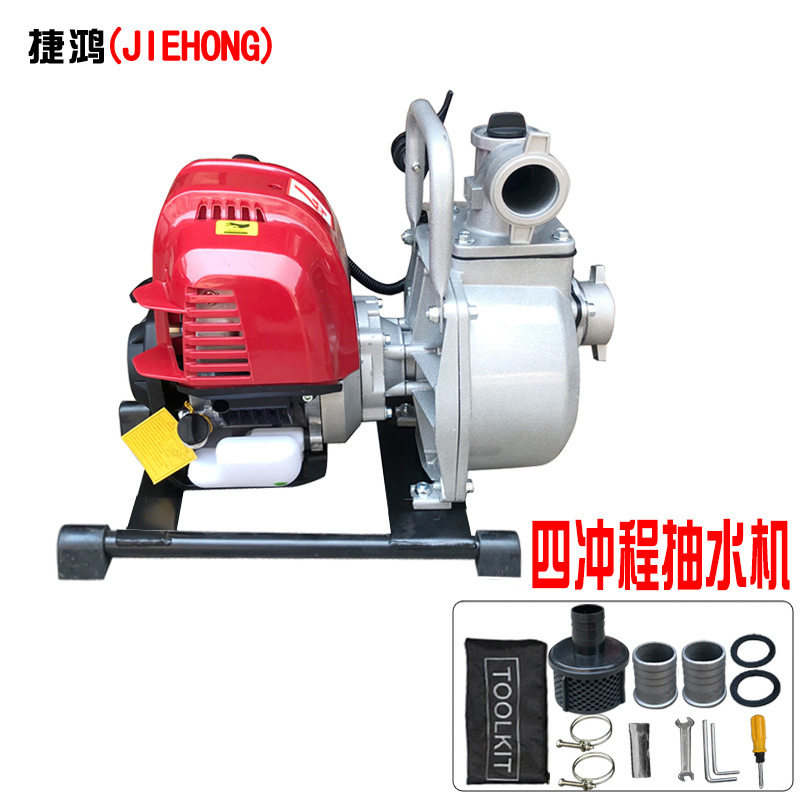 四冲程增压泵抽水机汽油机水泵农用灌溉家用小型高压汽油自吸泵