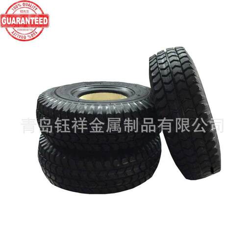 410-4-10寸发泡填充橡胶车轮单轮载重80公斤适用各种推车 LEO