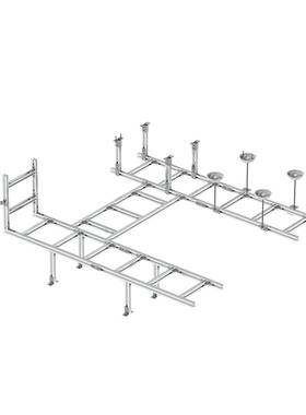 纬诚科技铝合金通走线架讯机房设备走线国用标4DPOC铝桥型材梯式