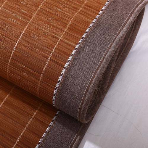 新款竹席凉席碳化夏季生宿家舍人席直学筒厂双面折GQN单叠竹凉席