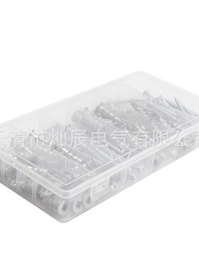 膨合胀螺栓1式00ps盒装锌金快速壁虎打入DQB膨胀管+c螺丝套装