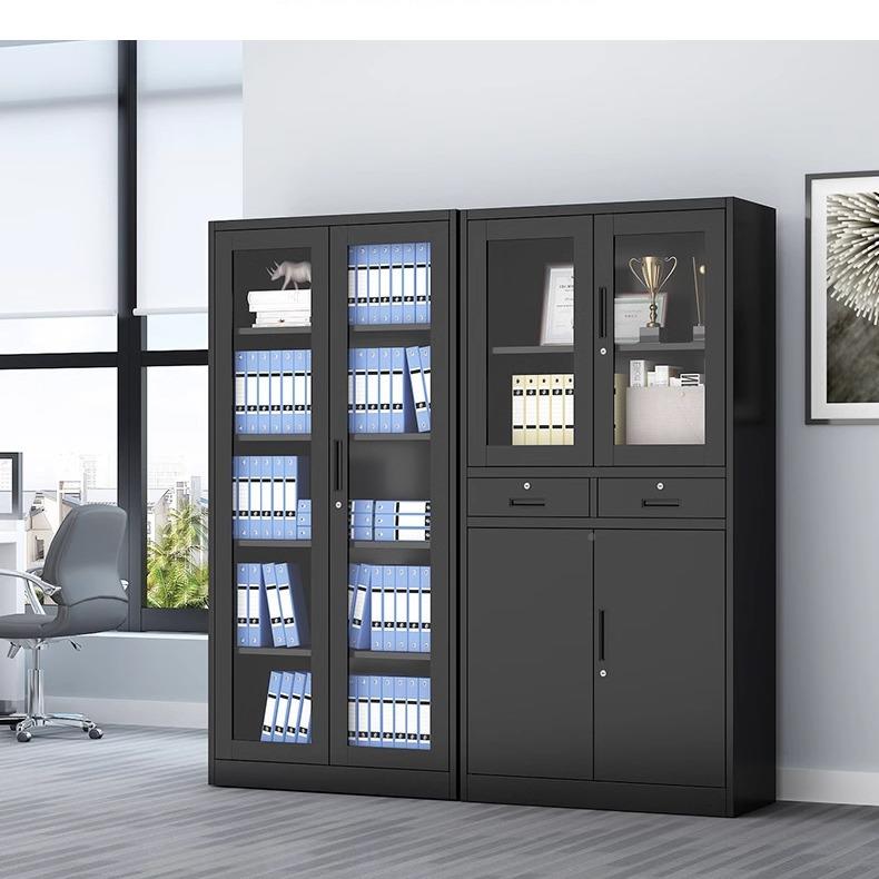 办公室铁收纳资料档案凭黑文件柜员工宿舍更证色衣钢制柜室皮储物