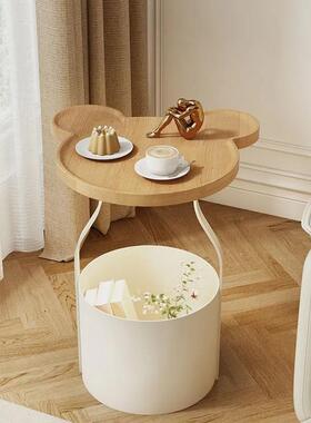 当发可轻移动茶几小户型卧室床头33651柜天圆置物架阳台小桌奢沙