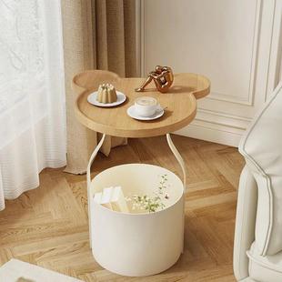 当发可轻移动茶几小户型卧室床头33651柜天圆置物架阳台小桌奢沙