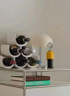 创意现代奢红酒架酒瓶收轻摆件酒店民纳宿餐置NUG酒桌架乔迁送礼