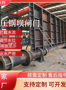 液压坝门294底驱动水利闸双控翻板水库钢景观合页钢坝高压耐轴用