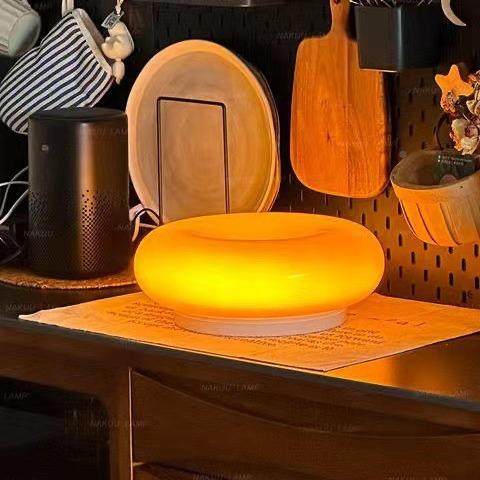 头网红中古ns风旺布甜i甜圈TTQ壁灯卧室触摸橘色包豪斯床灯利氛围,家装灯饰光源,装饰台灯,淘宝优惠券,粉丝福利购,淘宝优惠卷