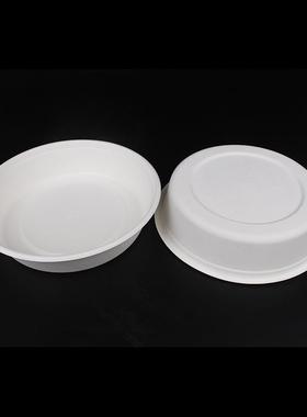一次性甘蔗浆纸碗绿色可降解2000ml大圆盆餐具