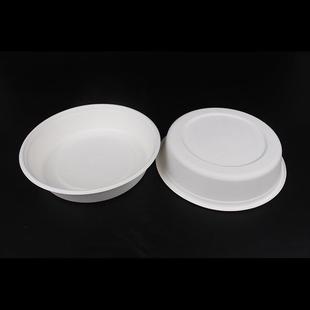 一次性甘蔗浆纸碗绿色可降解2000ml大圆盆餐具