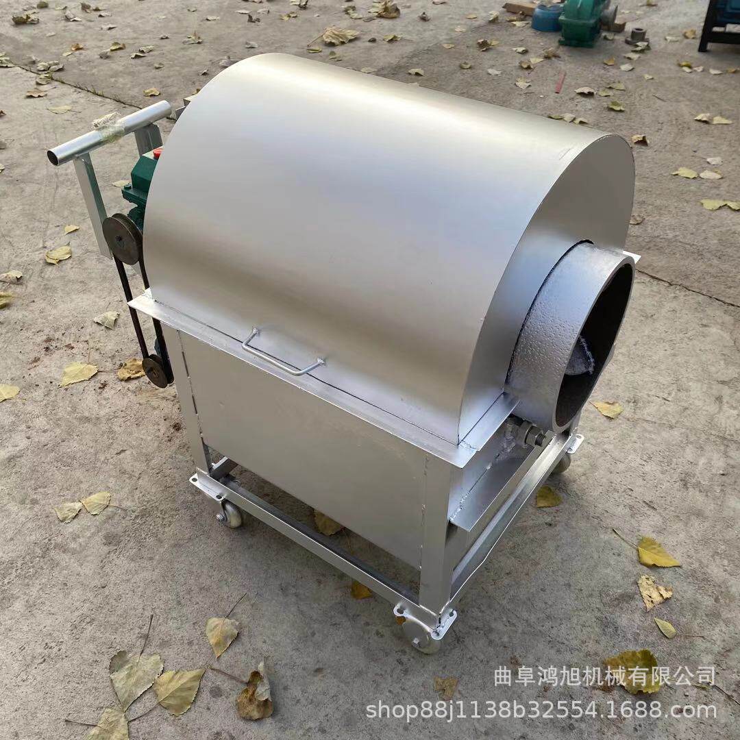 电加热型板栗炒熟设备自动恒温不易炒糊家用滚筒式芝麻炒货机