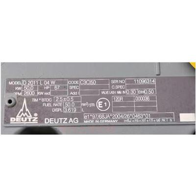 德国道依茨DEUTZDIESELENGINE型号TD2011L04W提供整机及全部配