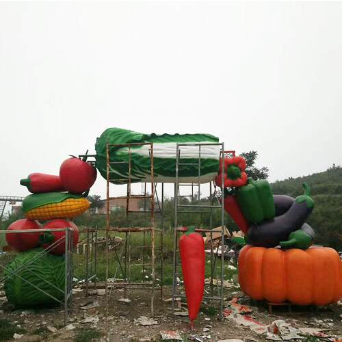 大型玻璃钢门头雕塑建筑物游乐场乐园果蔬门头城堡大门