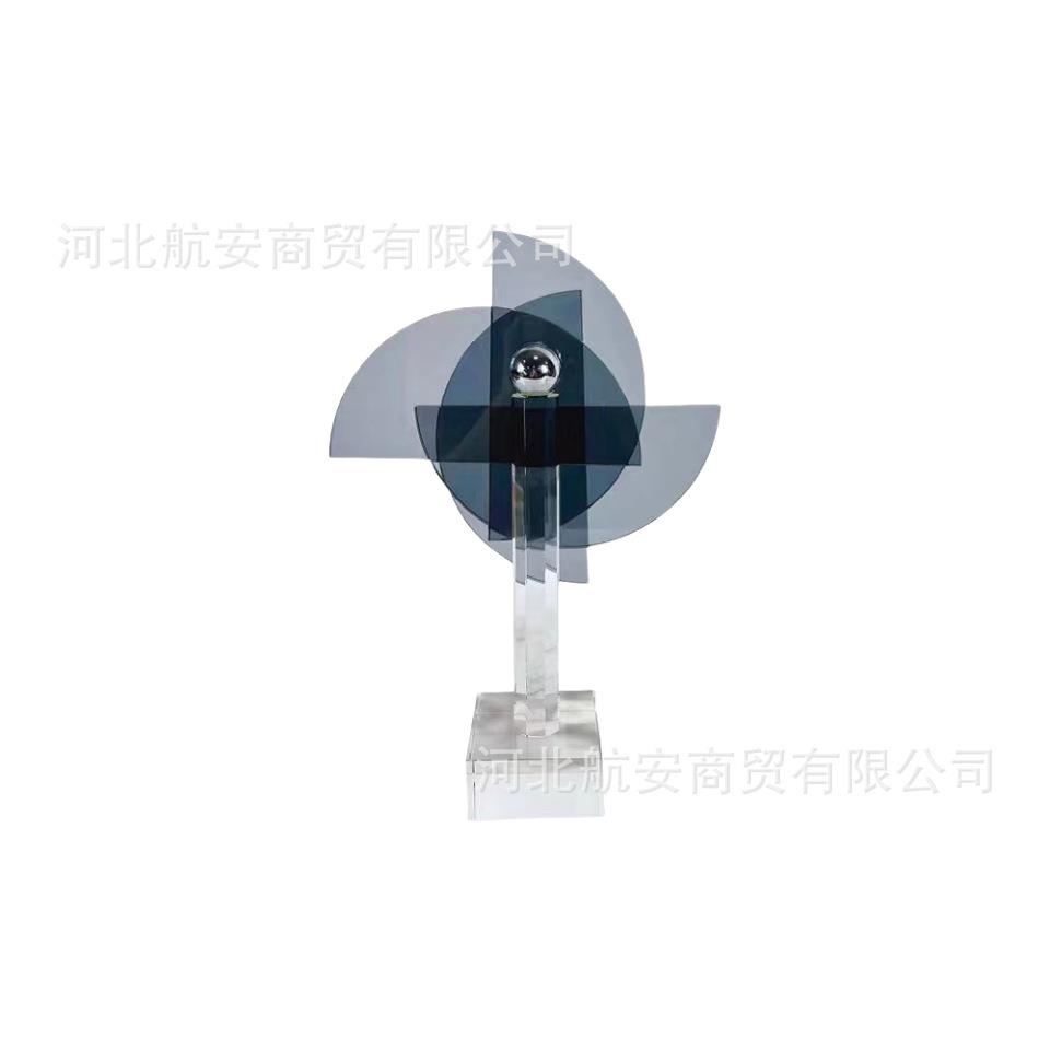 现代简约创意水晶风车童趣摆件儿童房桌面软装饰品工艺品