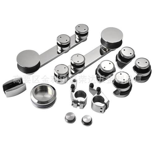 不锈钢推拉门轮移门配件静音吊轨滚轮衣柜滑轮淋浴房方管连接件