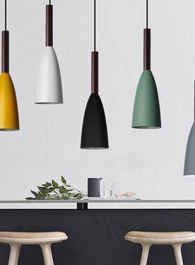 北欧餐厅三头小吊灯led简约创意卧室床头灯个性客厅餐桌吧台灯具