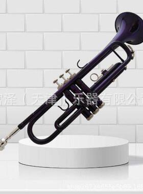 销售彩色小号乐器宫泽风紫色降B调吹奏省力初学专业演奏乐队