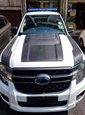 适用福特RangerT92023+皮卡改装引擎盖装饰盖机头盖通风口贴饰