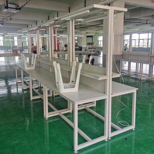 防静电工作台面桌子铝合金流水线铝型材打包台车间工厂维修操作台