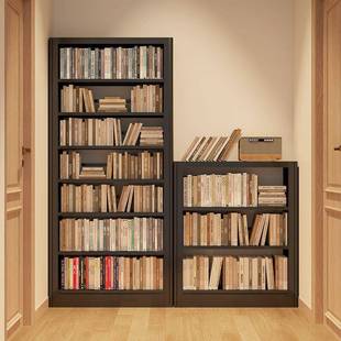 家用钢制书架图书馆落地儿童收纳架客厅书房置物架铁艺多层储物架