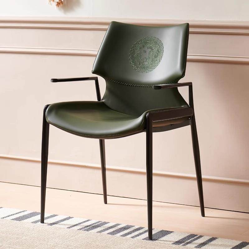 意式轻奢餐椅家用铁艺靠背凳马鞍皮扶手椅酒店洽谈椅餐厅样板间椅,纺织面料/辅料/配套,纺织机械配件,淘宝优惠券,粉丝福利购,淘宝优惠卷