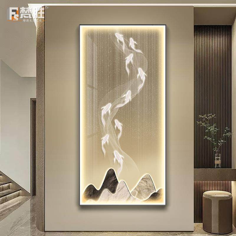 现代简约装饰画挂钟玄关装饰画钟表客厅走廊过道墙画挂钟网红钟