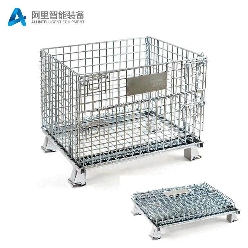 标准款折叠式仓储笼800*600*640固美笼铁笼子物流台车规格全面