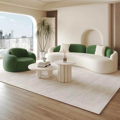 奶油风布艺沙发组合现代简约小户型客厅沙发酒店民宿轻奢成套沙发