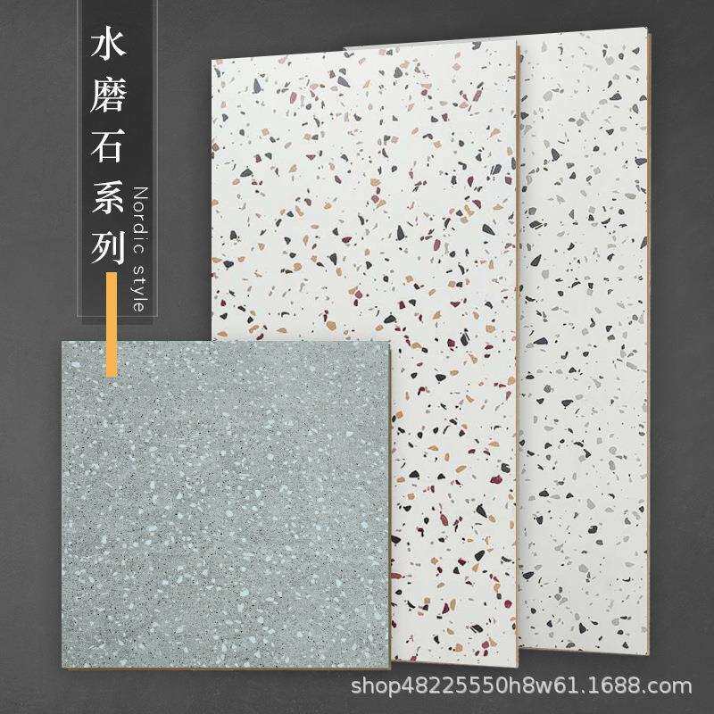 水泥纹灰色木地板工业风强化复合板水磨石服装店复古地板