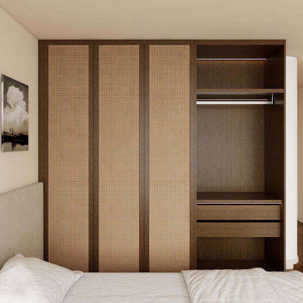 衣柜整体卧室藤编衣帽间北京装修家具走入式复古衣橱天津工厂