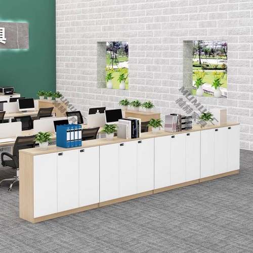 办公室矮柜文件柜资料储物柜隔断柜带密码锁档案收纳边柜木质柜子