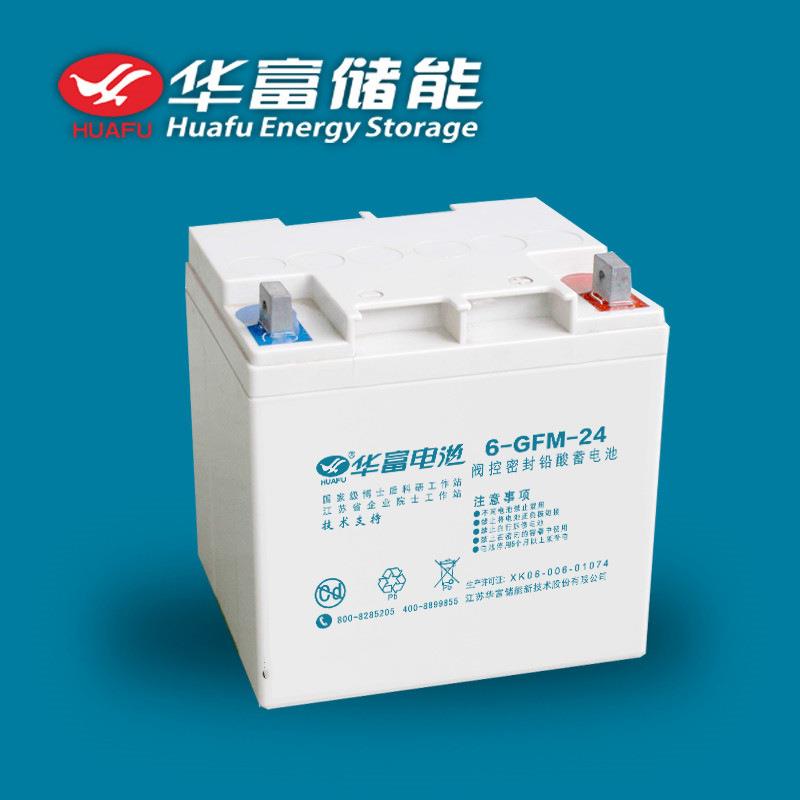 华富蓄电池6-GFM-24储能电池12V24AH胶体蓄电池原装免维护