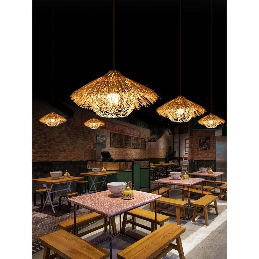 创餐意藤草帽灯古罩复日式厅个性火锅店藤613艺民宿东南亚竹编吊,家装灯饰光源,智能吊灯,淘宝优惠券,粉丝福利购,淘宝优惠卷