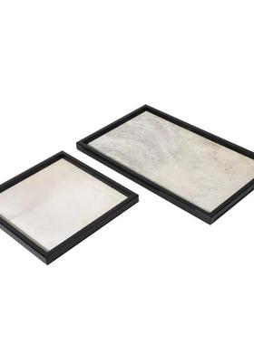 现代简约欧式轻奢马XJR毛宿方形托摆盘盘样板房民厅餐厅卧室客饰