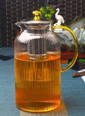 厚玻璃水过滤茶加304不锈钢内胆耐热水JPP壶蒸壶煮茶泡茶壶餐