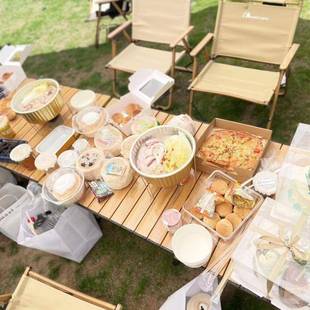 户外蛋卷桌露营折叠桌便捷轻便野营桌车载木纹铝合金摆地摊桌子