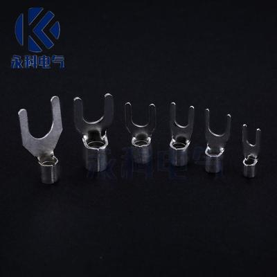 SNB8-8冷压叉形Y型U型裸端头紫铜线鼻耳接线端子紫铜焊口500只