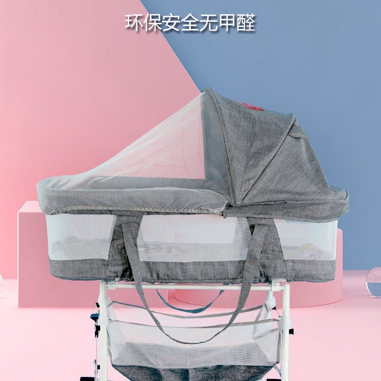 可折叠平躺新生婴儿床多功能婴儿室内小推车便携婴儿床0到2岁新款