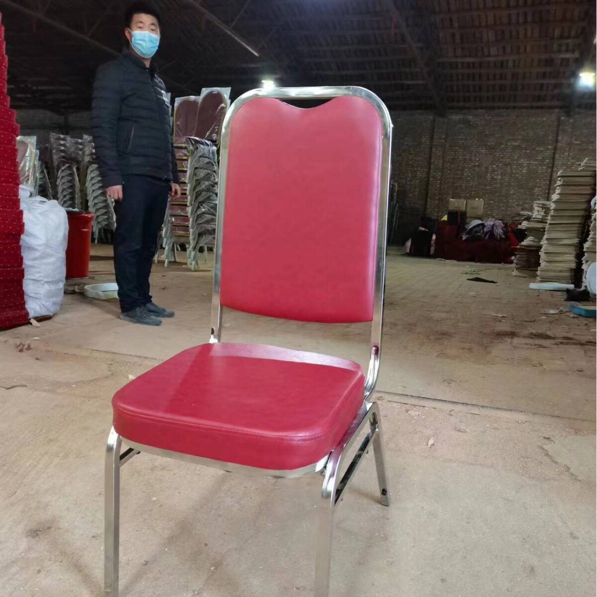 现货婚庆会议将军椅现代简约酒店宴会专用椅子饭店靠背餐桌椅批发