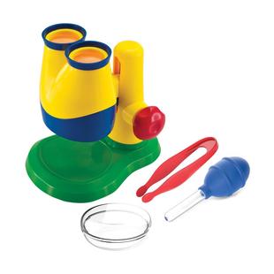 EDU幼儿科学发现室10倍双筒双眼式显微镜幼儿园益智科学探索玩具