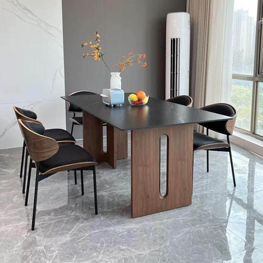 中古风黑胡桃色实木餐桌岩板意式长方形餐厅设计师桌椅子组合轻奢,智能设备,其他智能设备,淘宝优惠券,粉丝福利购,淘宝优惠卷