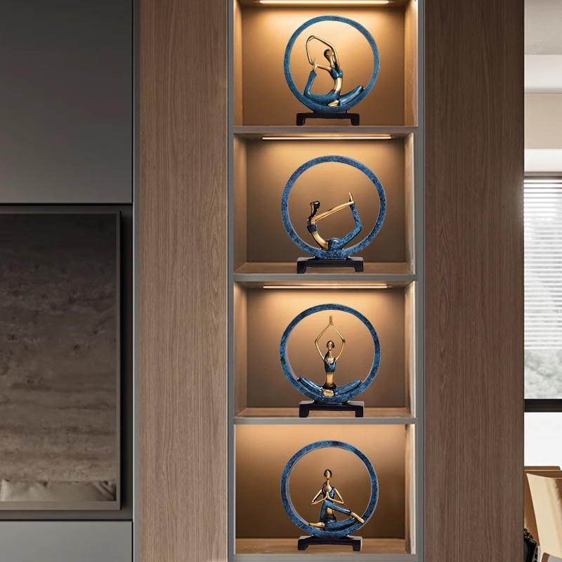 现代简约创意橱窗瑜伽馆摆件办公桌摆设家居客厅酒柜电视柜工艺品,畜牧/养殖物资,畜牧/养殖器械,淘宝优惠券,粉丝福利购,淘宝优惠卷