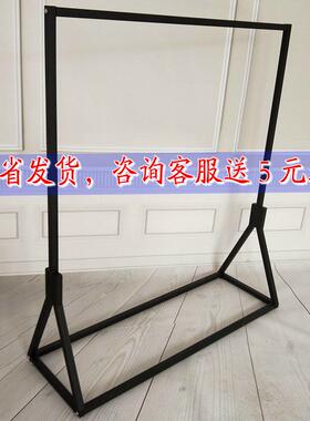 铁艺衣架服装店男女货架展示架落地式中岛架侧挂架衣服架子单杠猫